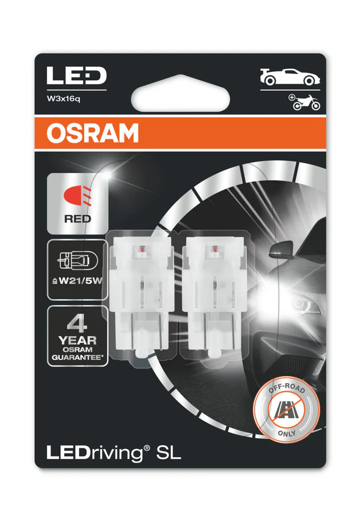 Osram LED W21 5W W3x16q RED