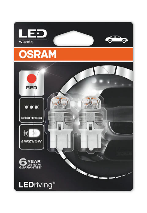 Osram LED W21W/5W W3X16Q RED