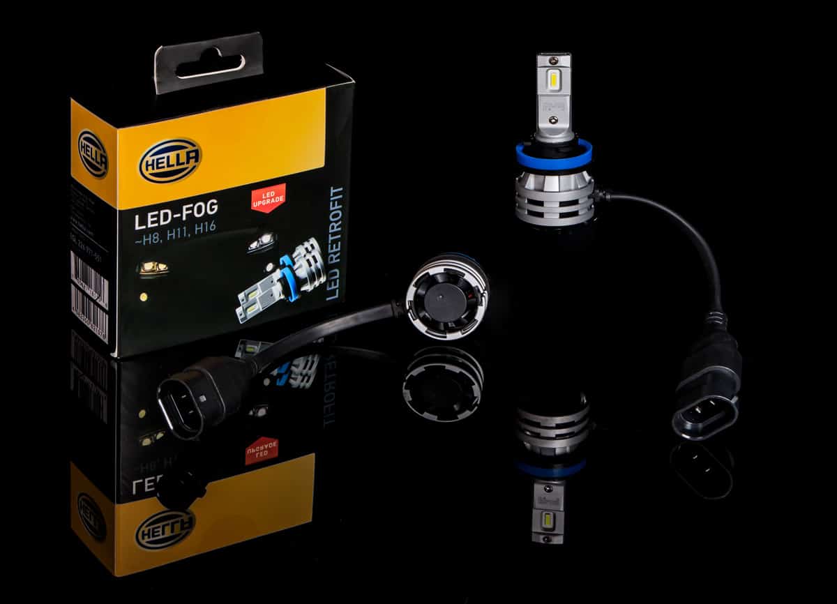 Hella LED Retrofit H8 H11 H16 Conversion Kit - Bright White Daylight Bulbs