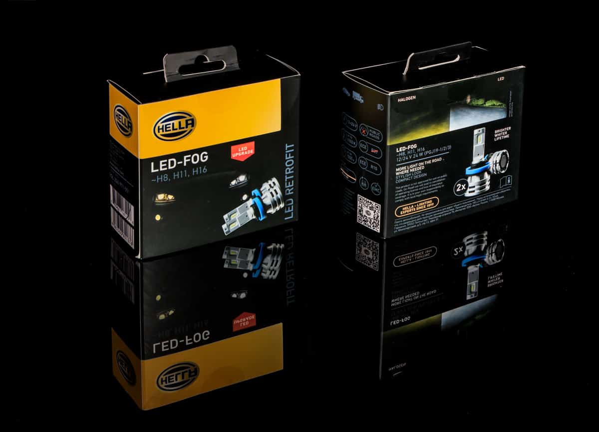 Hella LED Retrofit H8 H11 H16 Conversion Kit - Bright White Daylight Bulbs