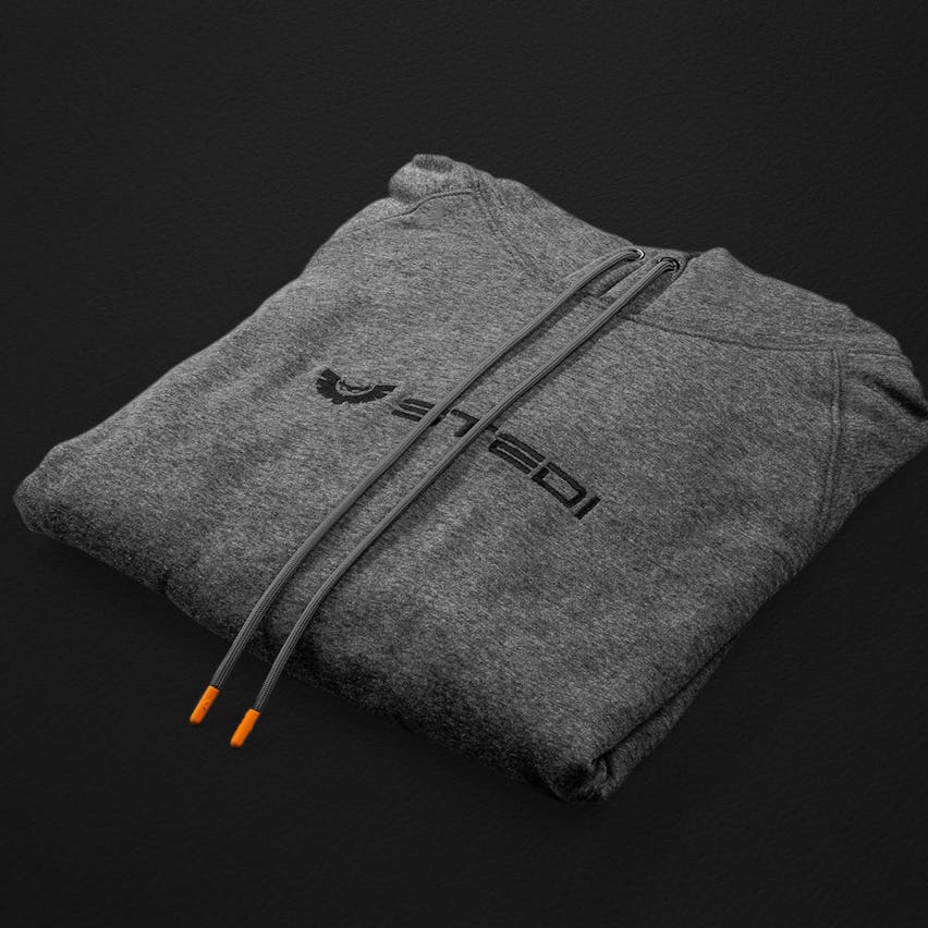 Premium STEDI Charcoal Smiley Face Hoodie: Comfortable, Stylish, Durable Apparel for Enthusiasts