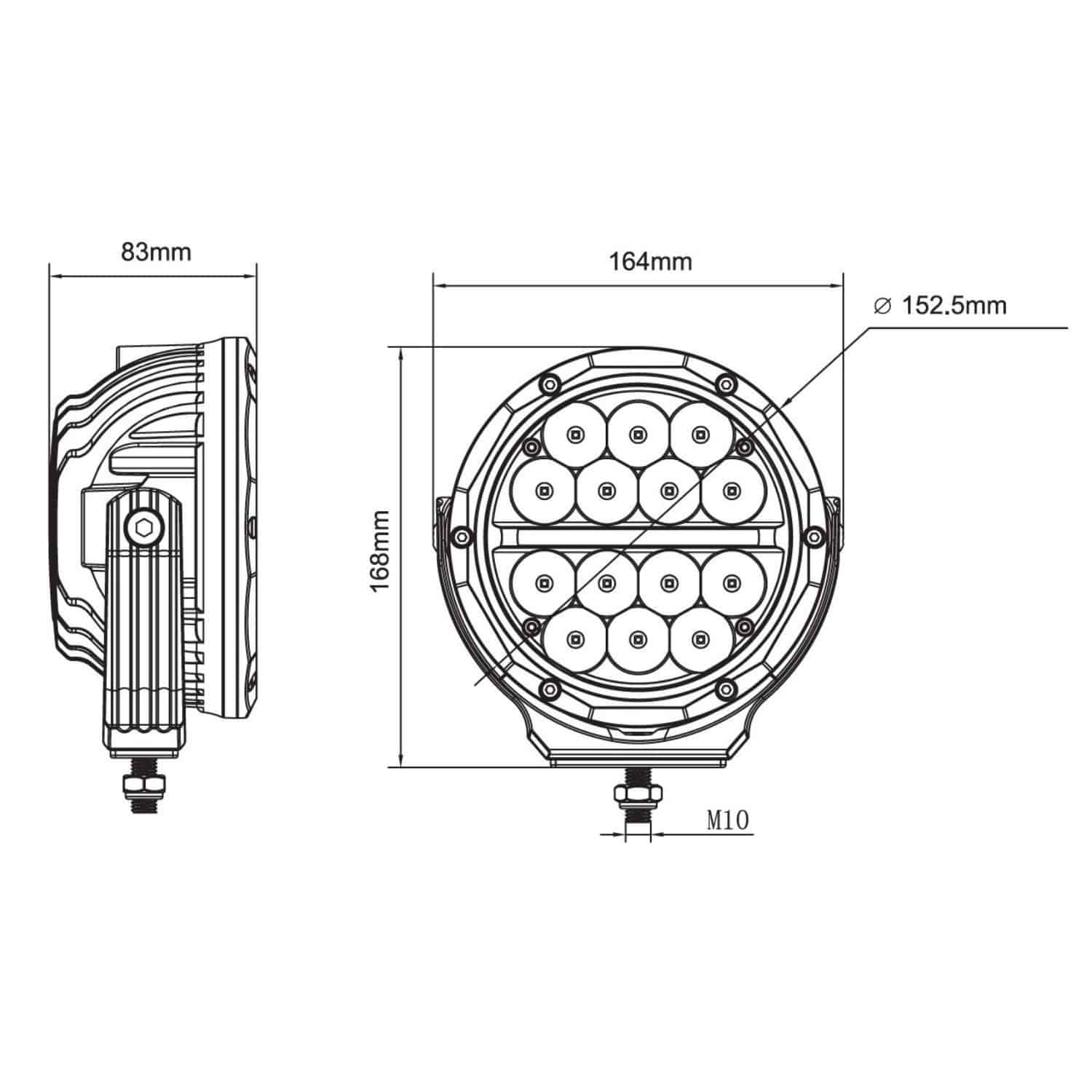 Hella ValueFit Supernova 6” LED Auxiliary Spot Light ECE Approved (2 Spotlights with wiring Harness)