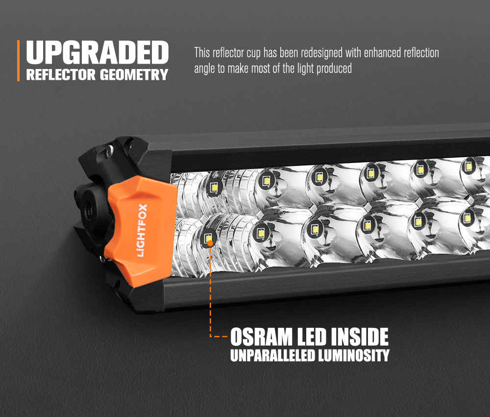 Lightfox Rigel Series 12-inch Osram LED Light Bar: 8,320 Lumens, 1,105ft Beam
