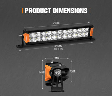 Lightfox Rigel Series 12-inch Osram LED Light Bar: 8,320 Lumens, 1,105ft Beam