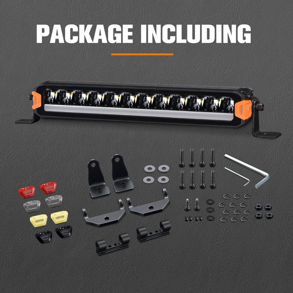 Lightfox 12-inch 8,250 Lumen IP68 Waterproof LED Light Bar Off-Road