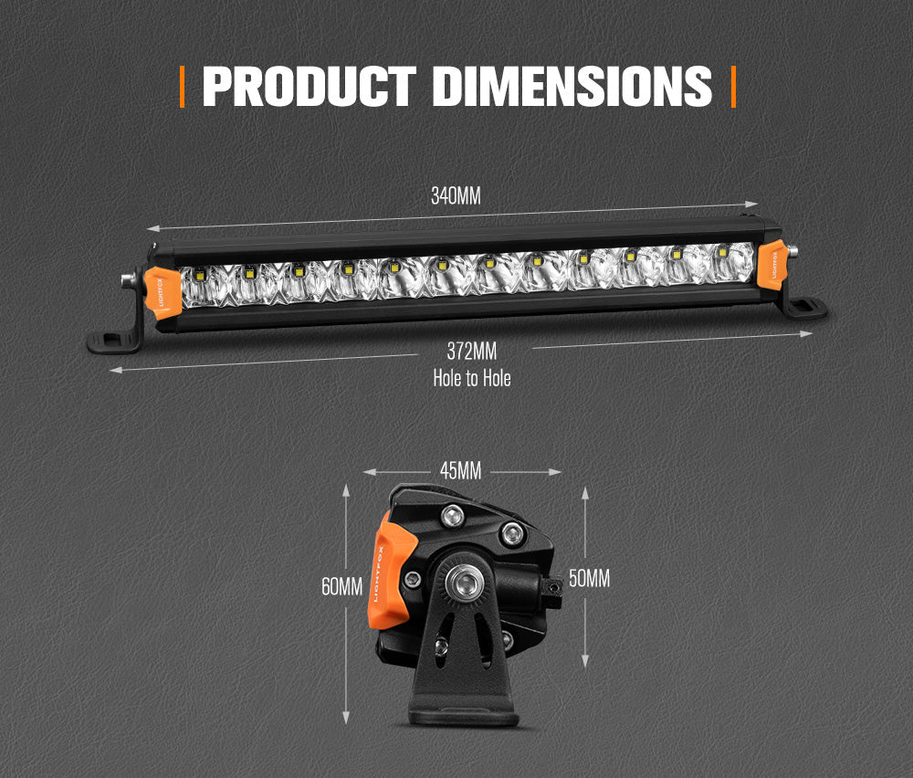 Lightfox Vega 14-inch Osram LED Light Bar: Powerful 7,548 Lumens Off-Road Illumination