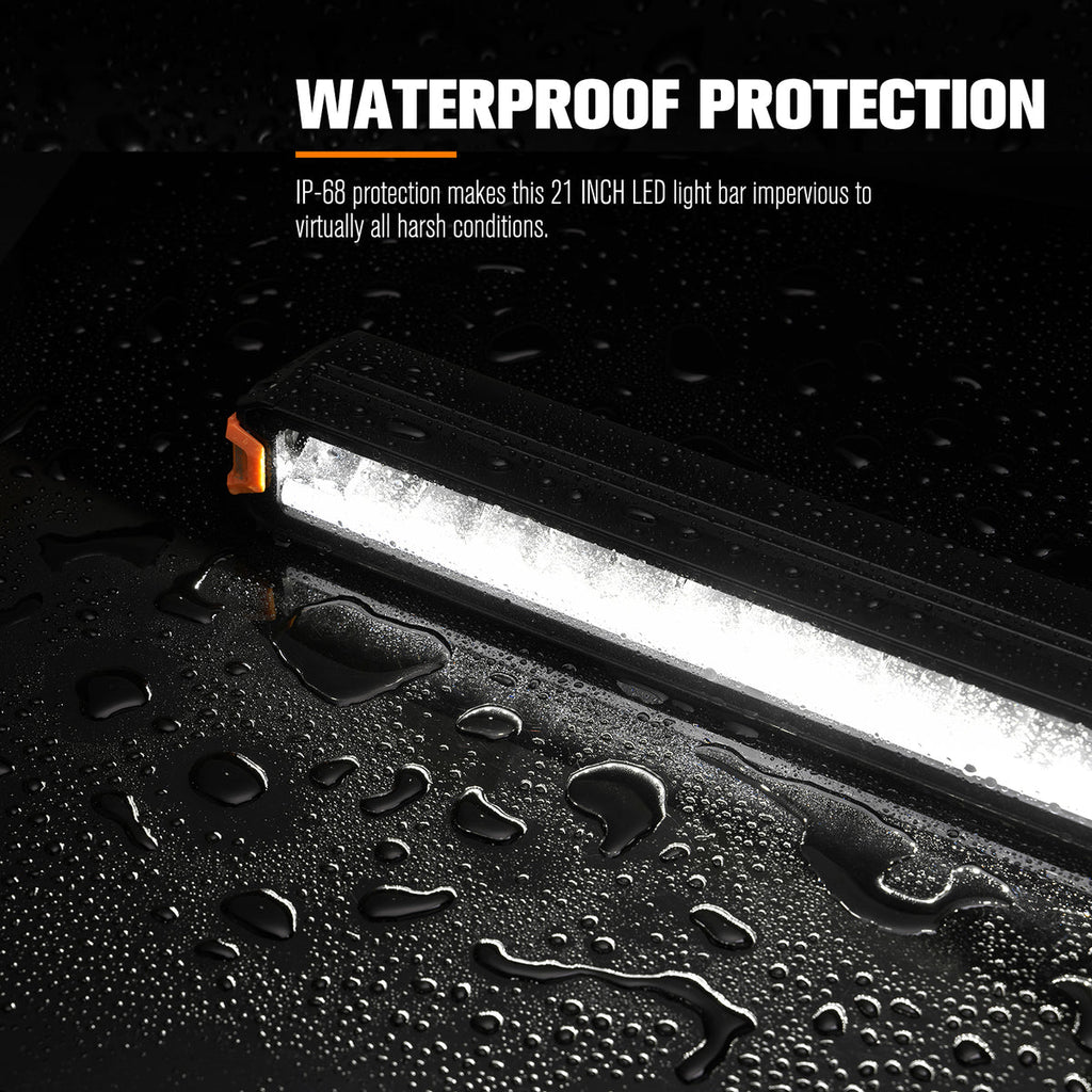 Lightfox 21-inch LED Light Bar: 12,100 Lumens, 1Lux@1886ft, IP68 Rated Off-Road