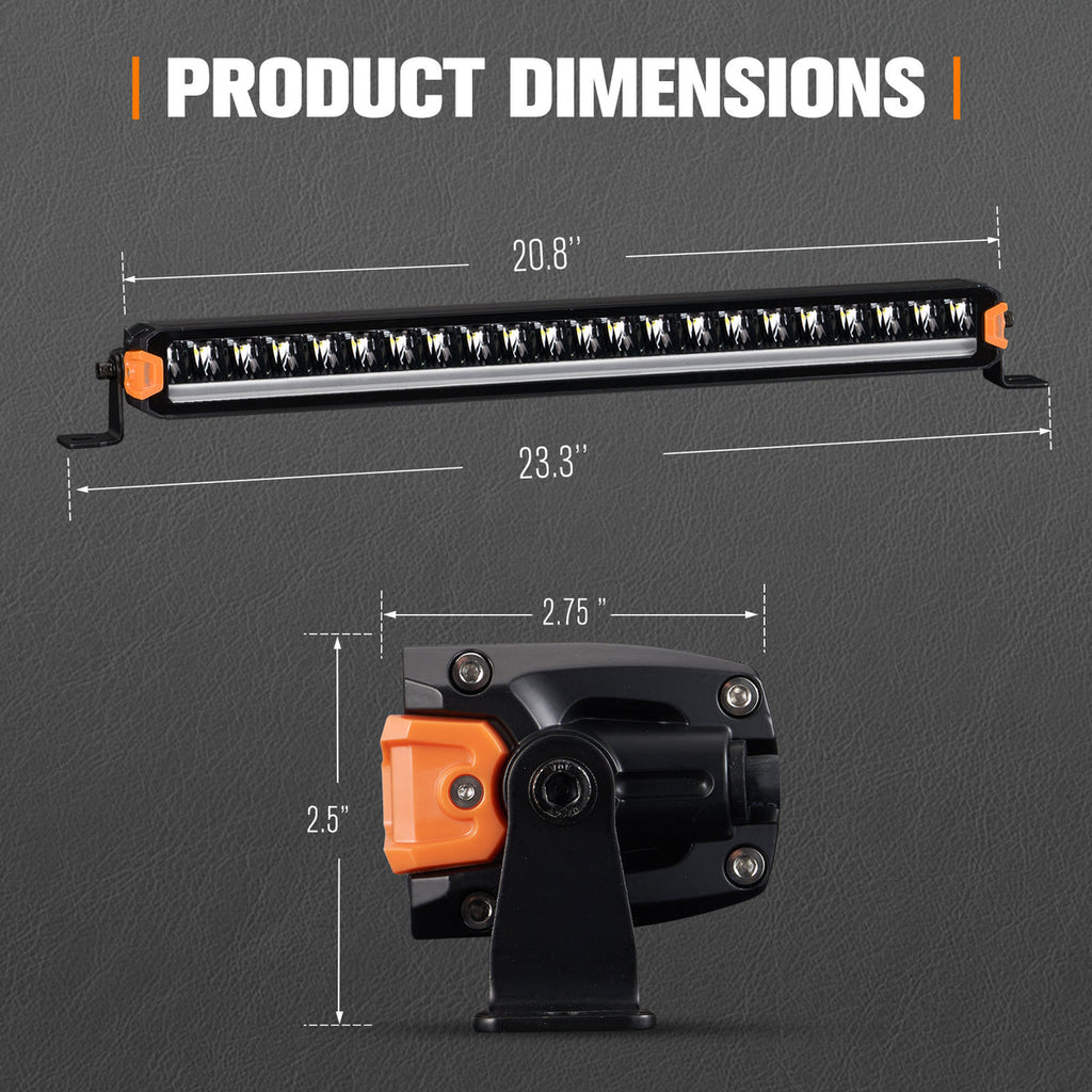 Lightfox 21-inch LED Light Bar: 12,100 Lumens, 1Lux@1886ft, IP68 Rated Off-Road