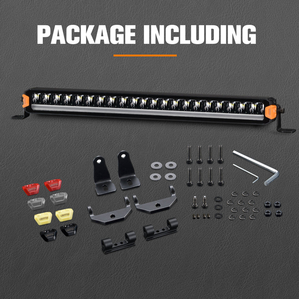 Lightfox 21-inch LED Light Bar: 12,100 Lumens, 1Lux@1886ft, IP68 Rated Off-Road