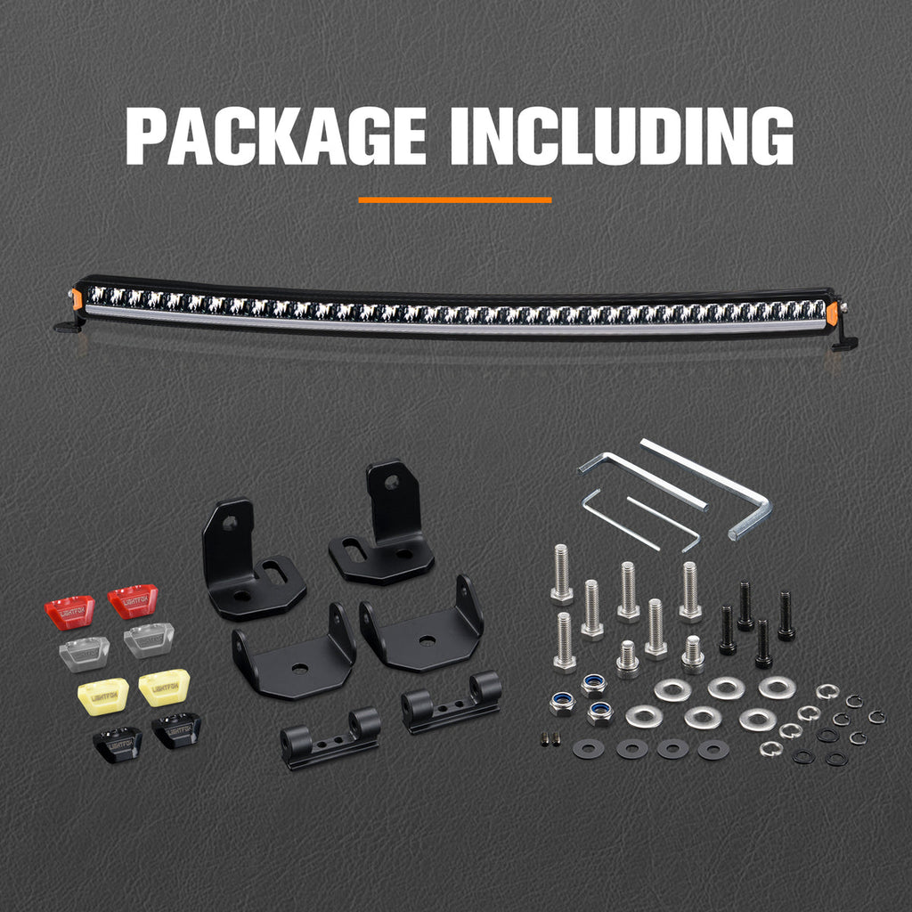 Lightfox 40-Inch Curved LED Off-Road Light Bar: Extreme Brightness, Durable, All-Weather Performance