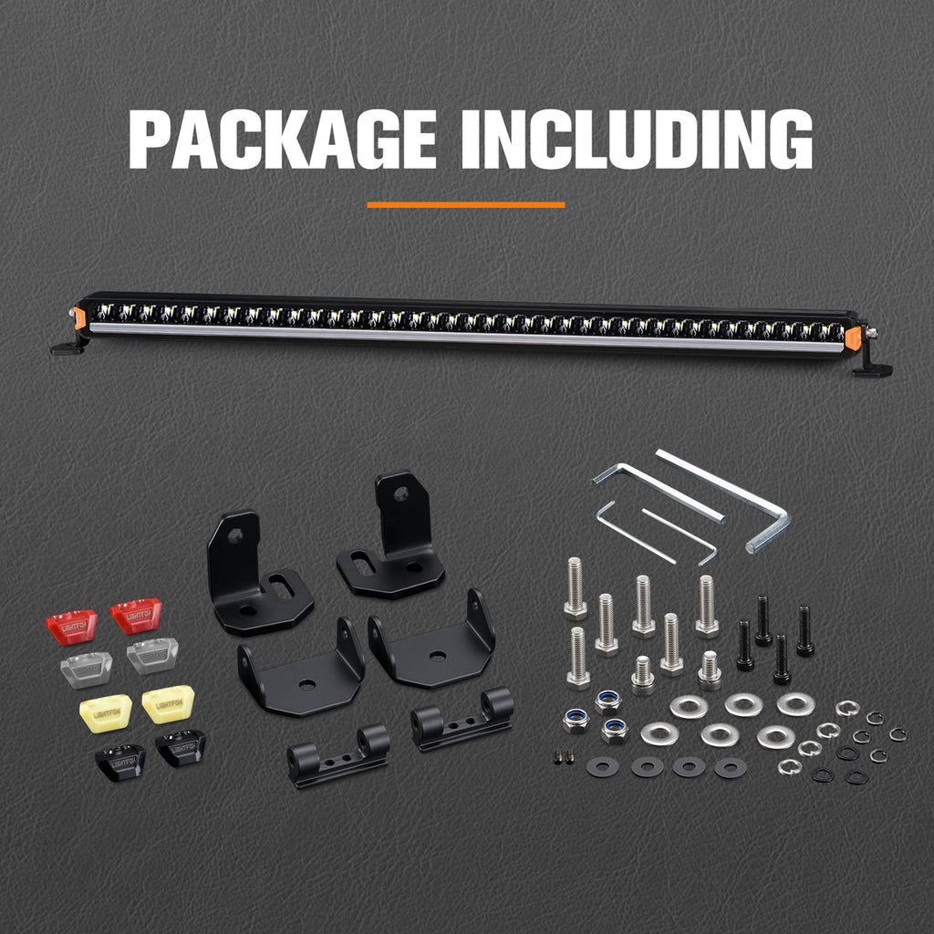 Lightfox 40-inch LED Light Bar: Ultra-Bright 18,700 Lumens, IP68 Waterproof