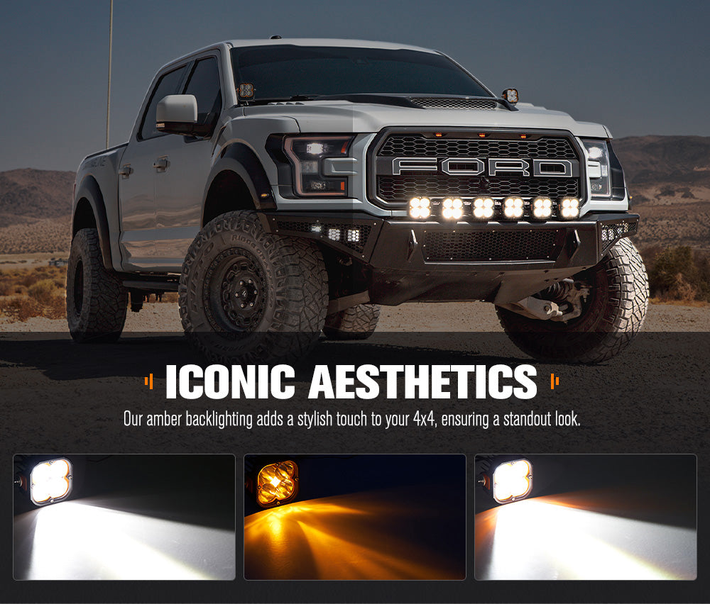 Lightfox Cygnus 5-inch Osram LED Pod Light Pair, 7053 Lumens Off-Road