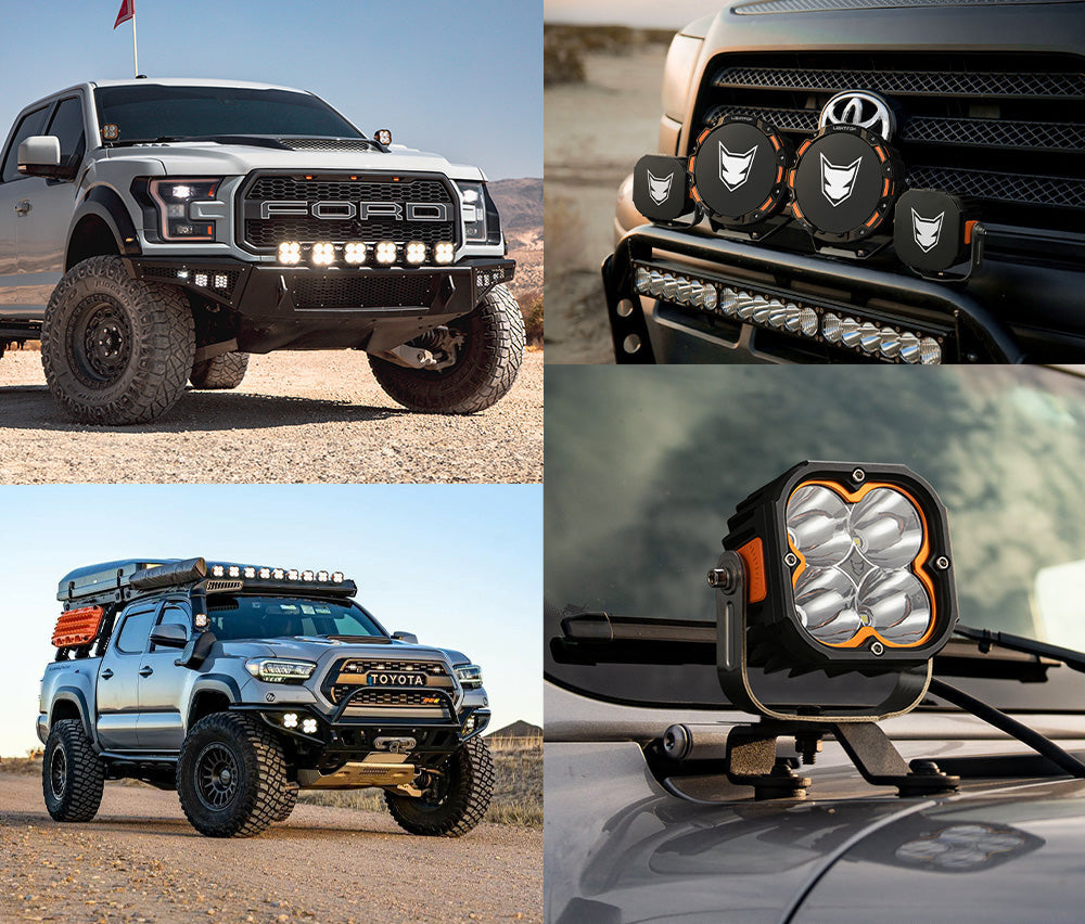 Lightfox Cygnus 5-inch Osram LED Pod Light Pair, 7053 Lumens Off-Road