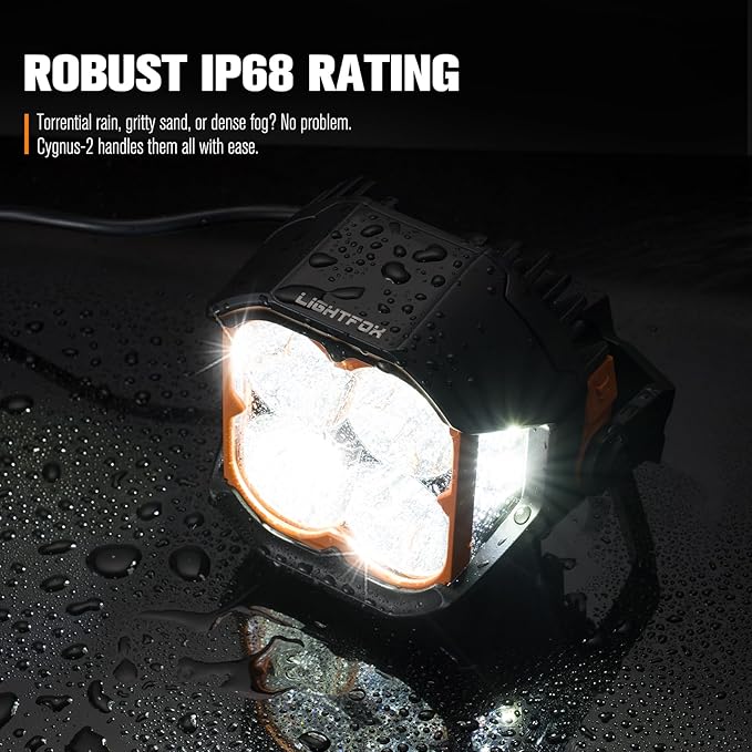 Lightfox 5-Inch Cygnus LED Pod Lights: Dual Side Shooters, IP68 Off-Road