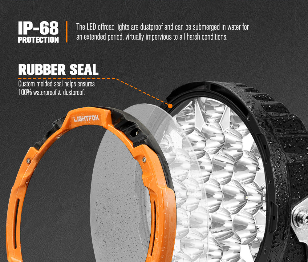 Lightfox 7/9-inch Osram LED Driving Lights: Compact, Powerful Off-Road Visibility