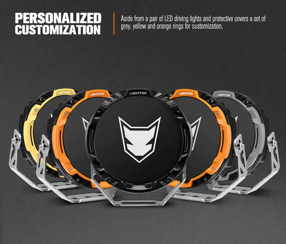 Lightfox 7/9-inch Osram LED Driving Lights: Compact, Powerful Off-Road Visibility