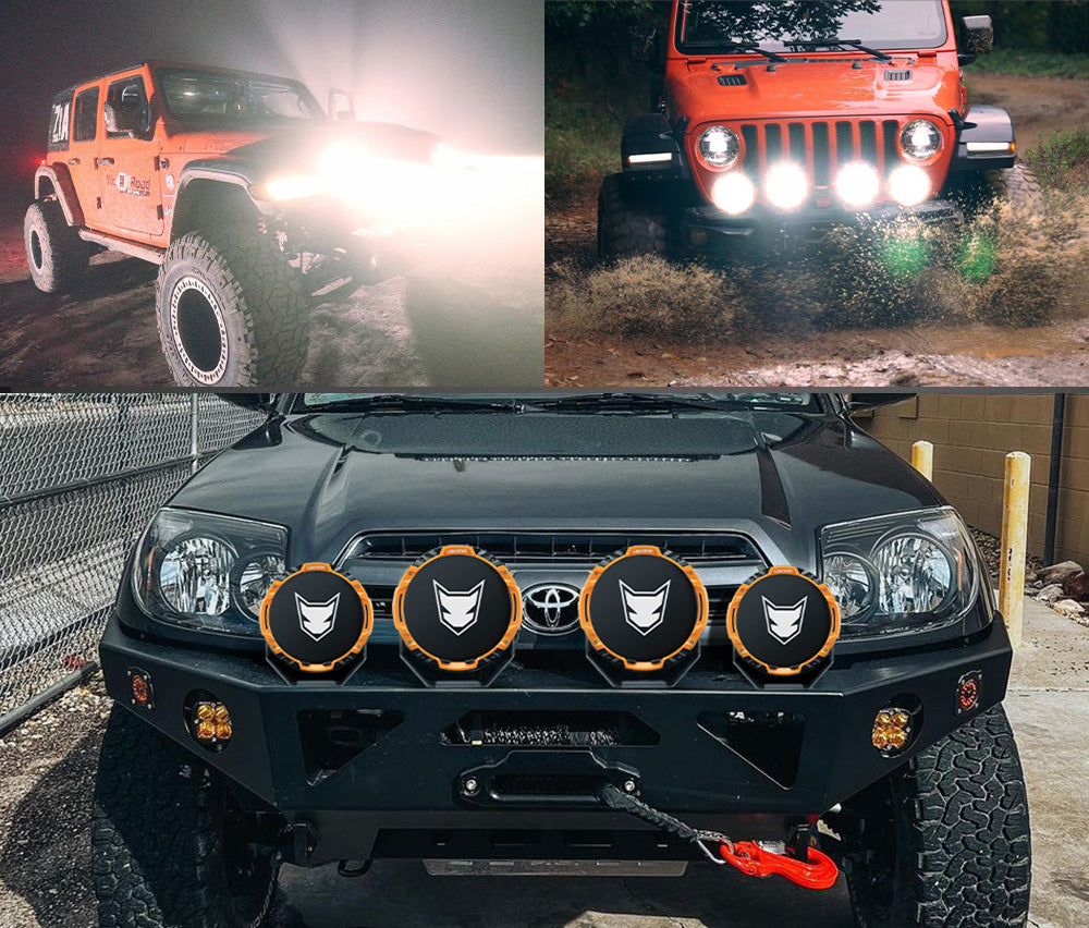 Lightfox 7/9-inch Osram LED Driving Lights: Compact, Powerful Off-Road Visibility