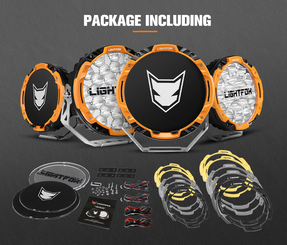 Lightfox 7/9-inch Osram LED Driving Lights: Compact, Powerful Off-Road Visibility