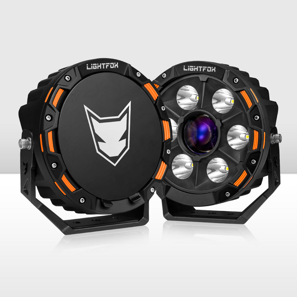 Lightfox 7-inch Laser LED Driving Lights: Extreme Range, Waterproof, Off-Road Performance