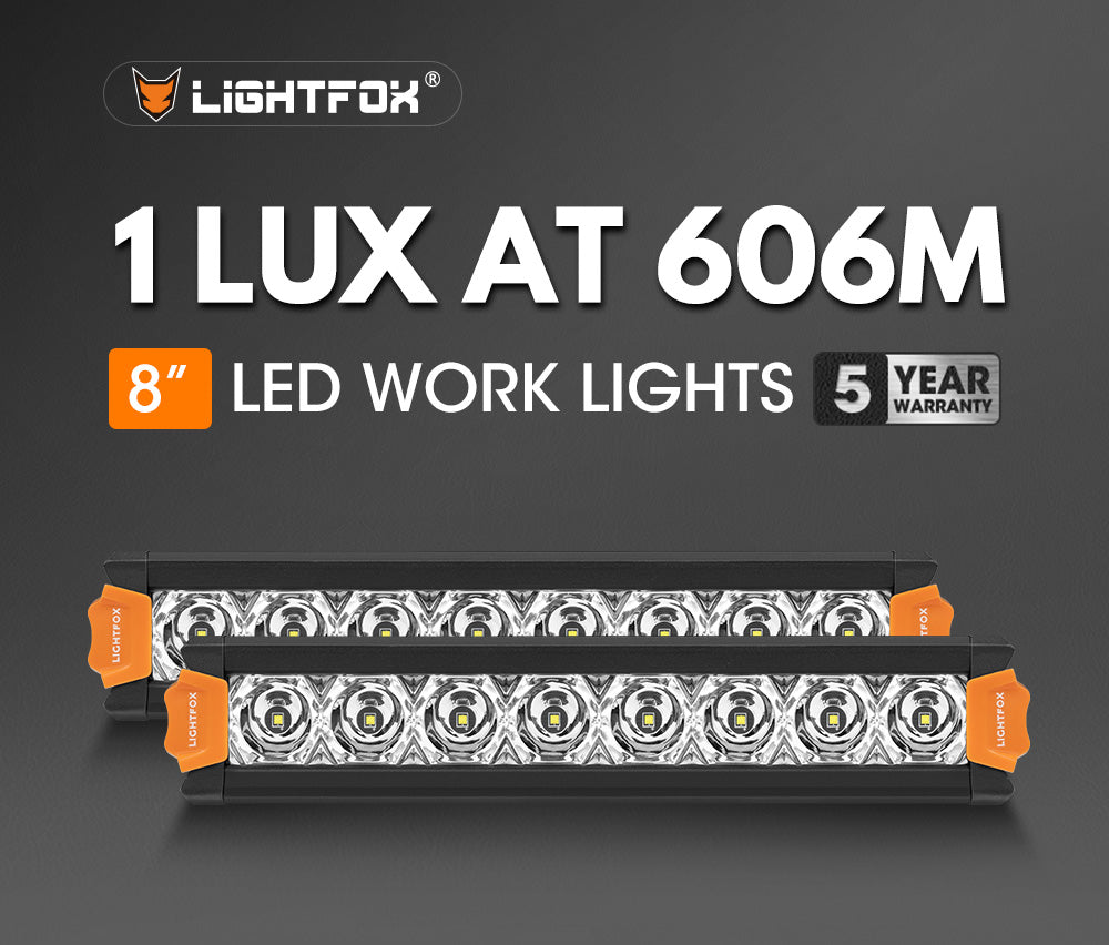 Lightfox Vega 8-Inch OSRAM LED Bar Pair Off-Road Driving Lights