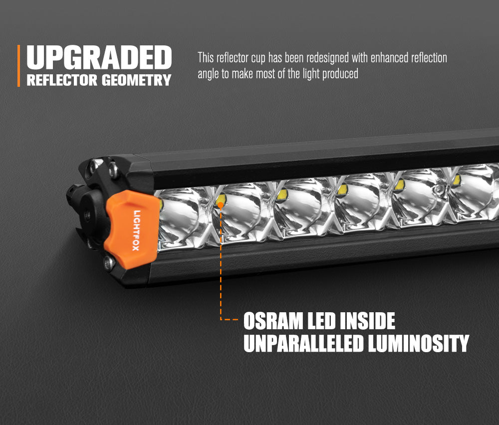 Lightfox Vega 8-Inch OSRAM LED Bar Pair Off-Road Driving Lights
