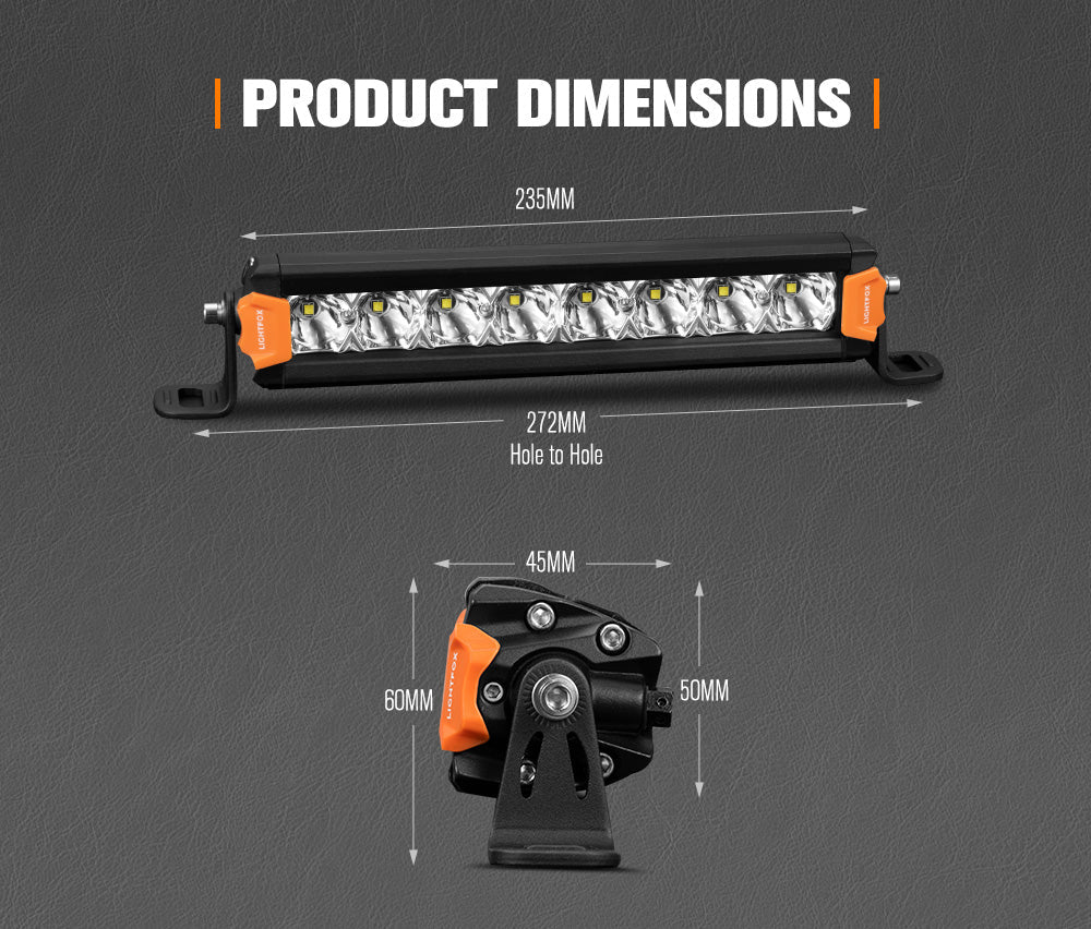 Lightfox Vega 8-Inch OSRAM LED Bar Pair Off-Road Driving Lights