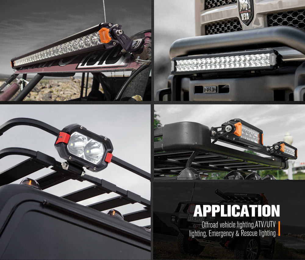 Lightfox Vega 8-Inch OSRAM LED Bar Pair Off-Road Driving Lights