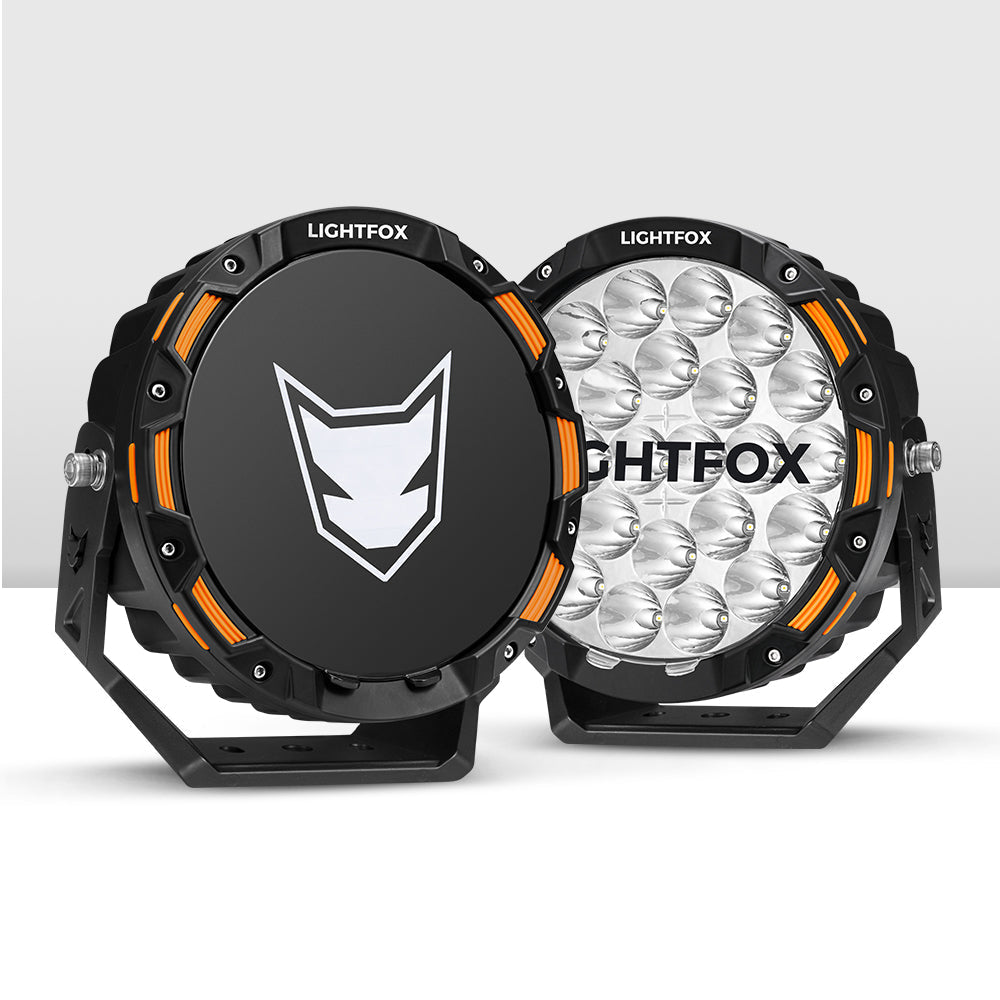 Powerful 9-Inch Lightfox LED Driving Lights: 20,200 Lumens, 3,781ft Beam