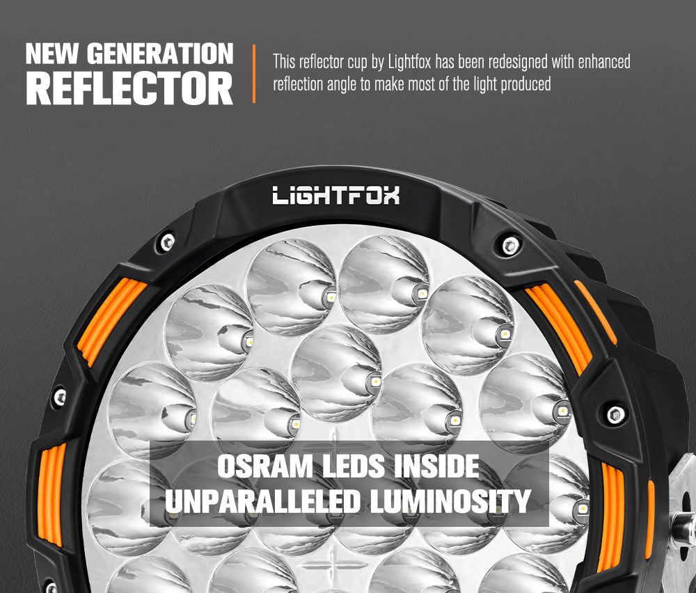 Lightfox OSRAM 9-inch Driving Lights 28-inch LED Bar Combo