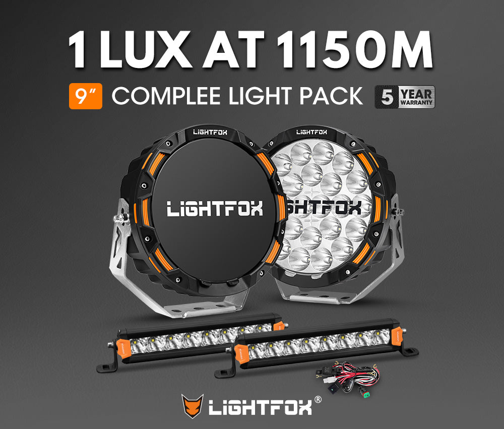 Lightfox OSRAM 9-inch LED Driving Lights & 8-inch Pods Set