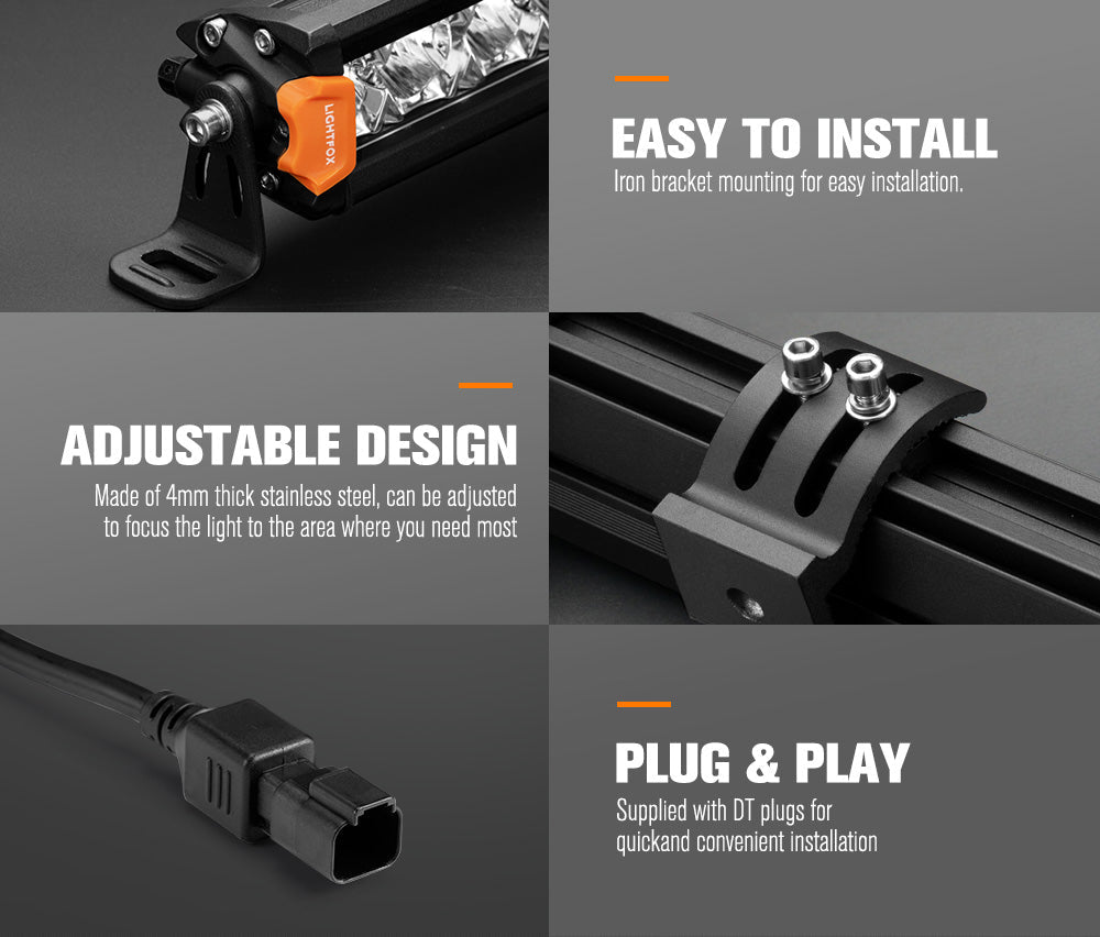 Lightfox OSRAM 9-inch LED Driving Lights & 8-inch Pods Set