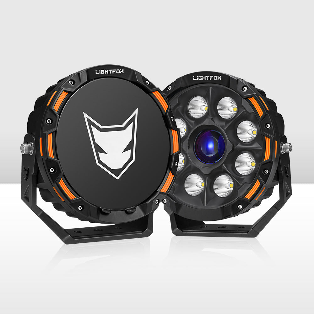 Lightfox 9-Inch Laser LED Driving Lights: 7,302ft Range, 15,046 Lumens, IP68