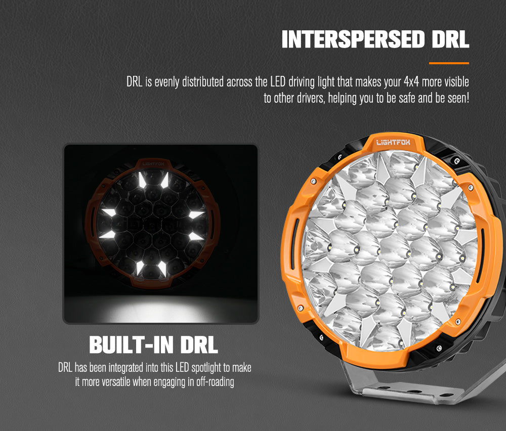 Lightfox Osram 9-inch LED Driving Lights, 20-inch Dual Row Bar Kit