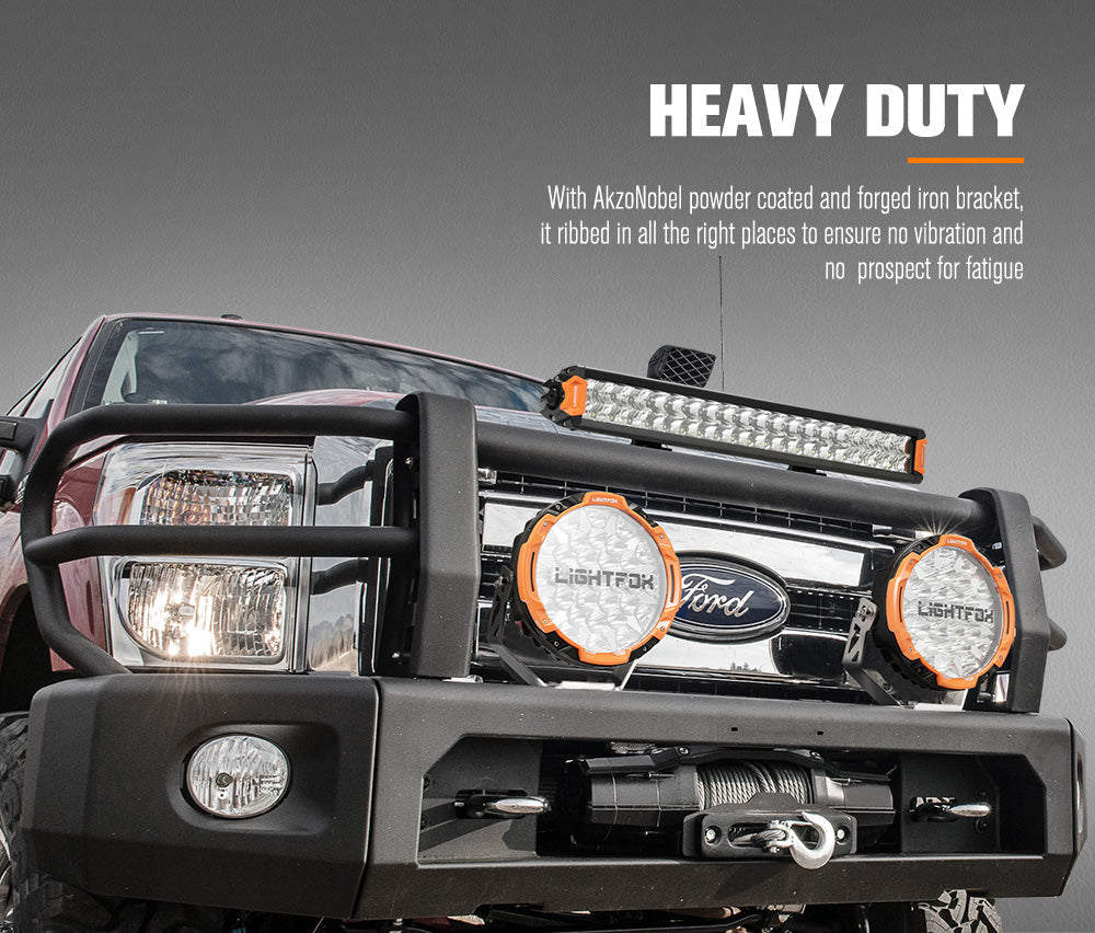 Lightfox Osram 9-Inch LED Driving Lights & 30-Inch Dual Row Light Bar Kit