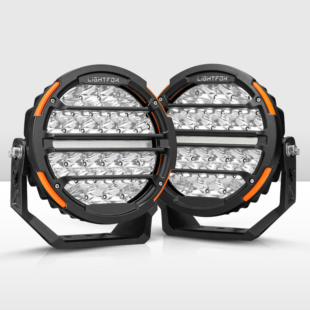 Lightfox 9-inch LED Driving Lights: Powerful Off-Road, IP68, Long-Range Beam