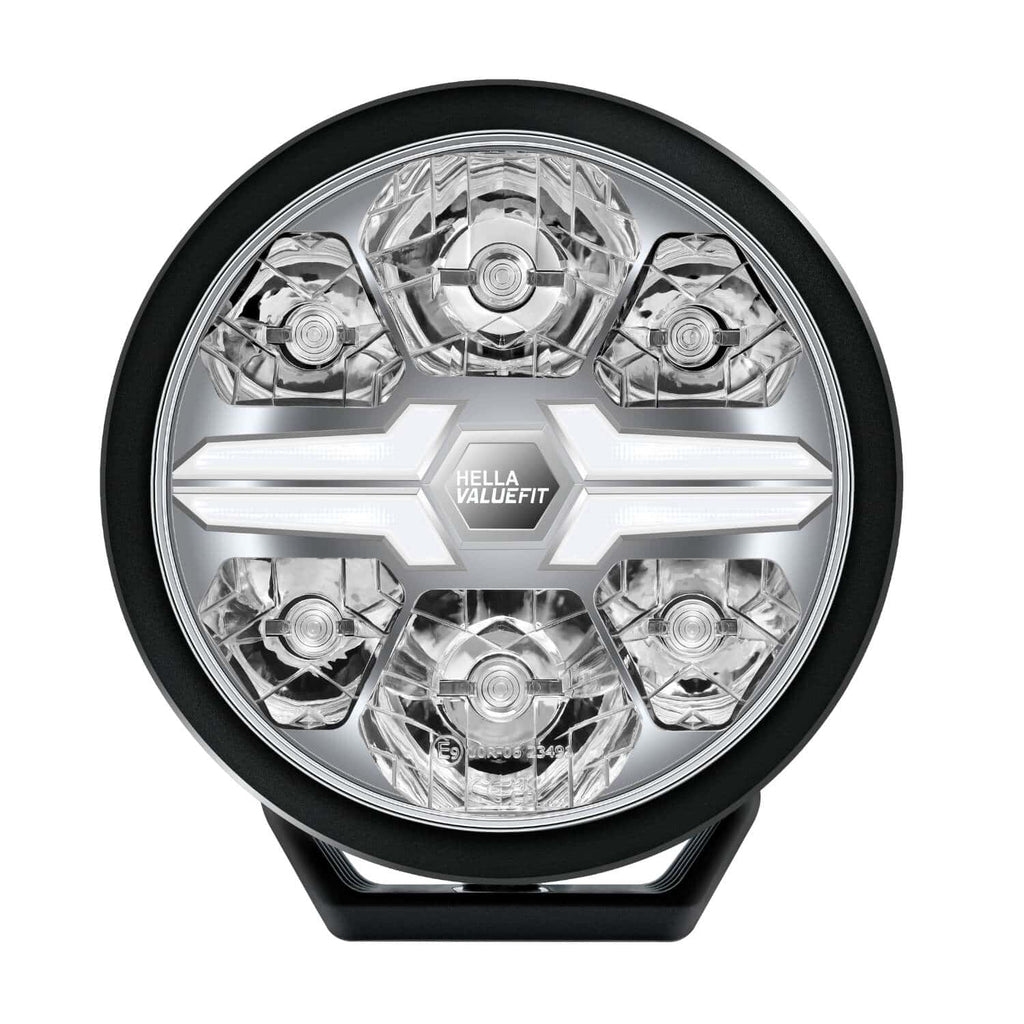 HELLA VALUEFIT Blade Round 7-inch Black LED Off-Road Driving Auxiliary Light