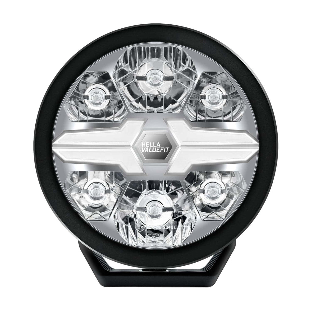 HELLA VALUEFIT Blade Round 7-inch Black LED Off-Road Driving Auxiliary Light