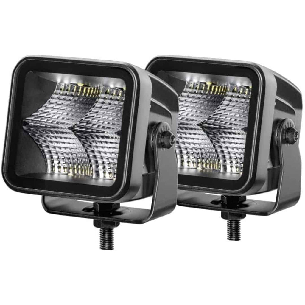 Hella Black Magic 3.2-inch LED Cube Flood Lights Kit for Off-Road