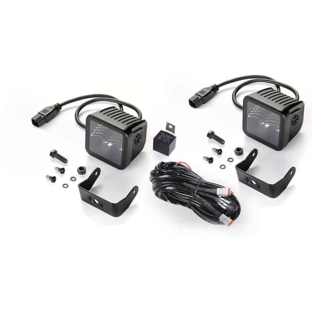 Hella Black Magic 3.2-inch LED Cube Flood Lights Kit for Off-Road