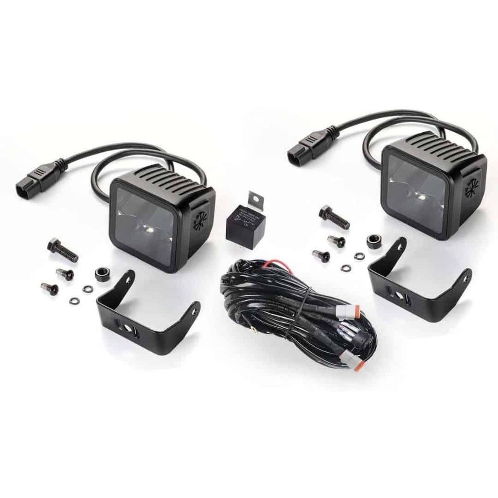 Hella Black Magic 3.2" LED Cube Spot Lights Kit - Off-Road Adventure