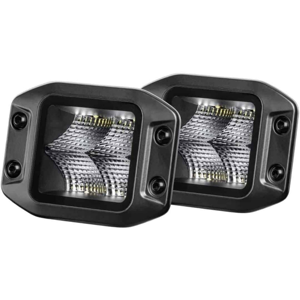 Hella Black Magic 3.2-inch LED Cube Kit: Off-Road Flood/Flush Mount Lights