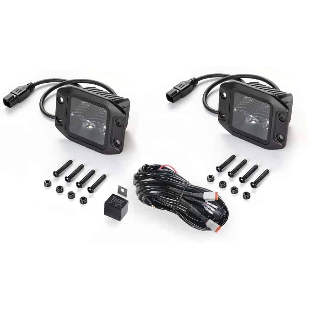 Hella Black Magic 3.2-inch LED Cube Kit: Off-Road Flood/Flush Mount Lights