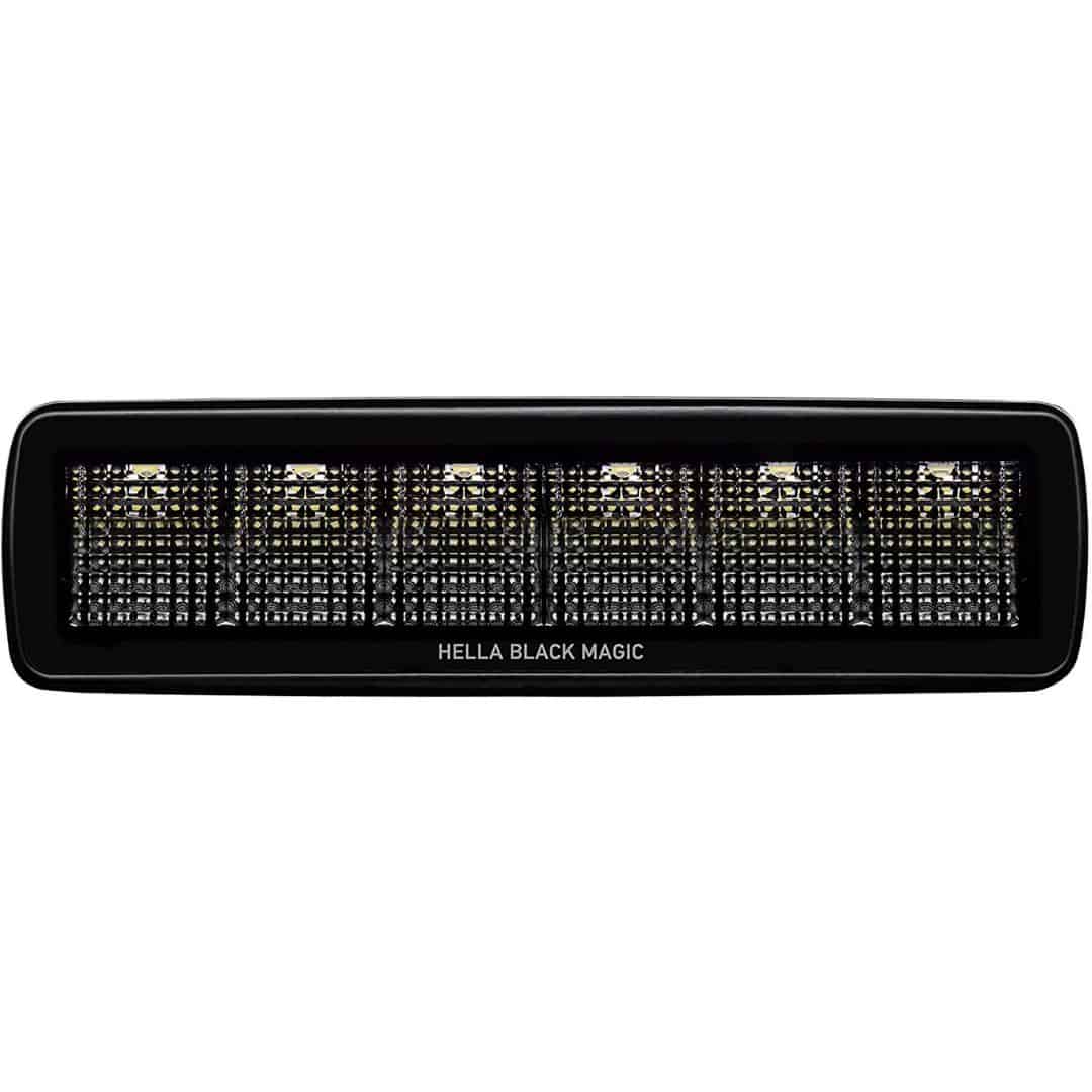 Hella Black Magic 6.2-inch Powerful LED Mini Flood Lightbar for Off-Road
