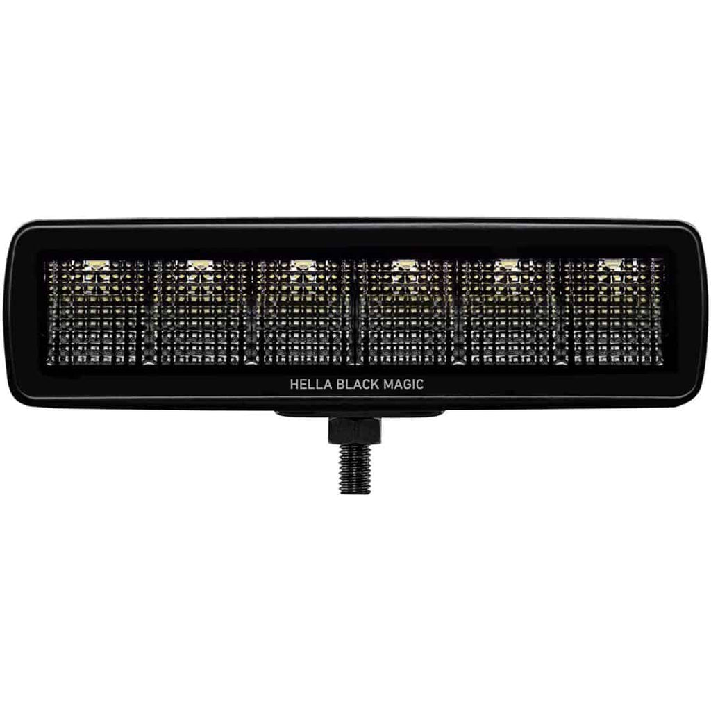 Hella Black Magic 6.2-inch Powerful LED Mini Flood Lightbar for Off-Road