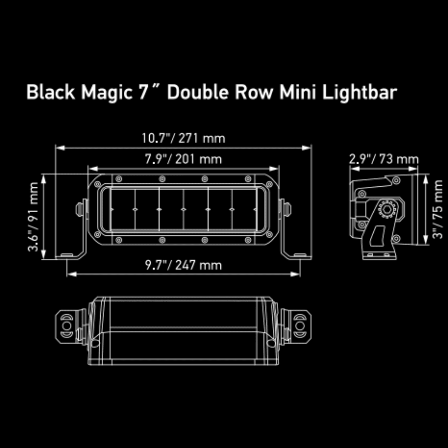 Hella Black Magic Tough 7-inch LED Mini Lightbar: Powerful Off-Road Illumination