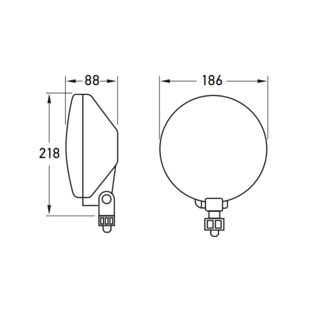 Hella Comet 700FF Driving Lamp Kit, Clear Halogen Bulbs, Rugged Off-Road