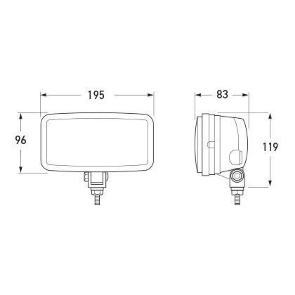 HELLA Comet 550 Halogen Driving Lamp Set for Off-Road, Rural Night Driving