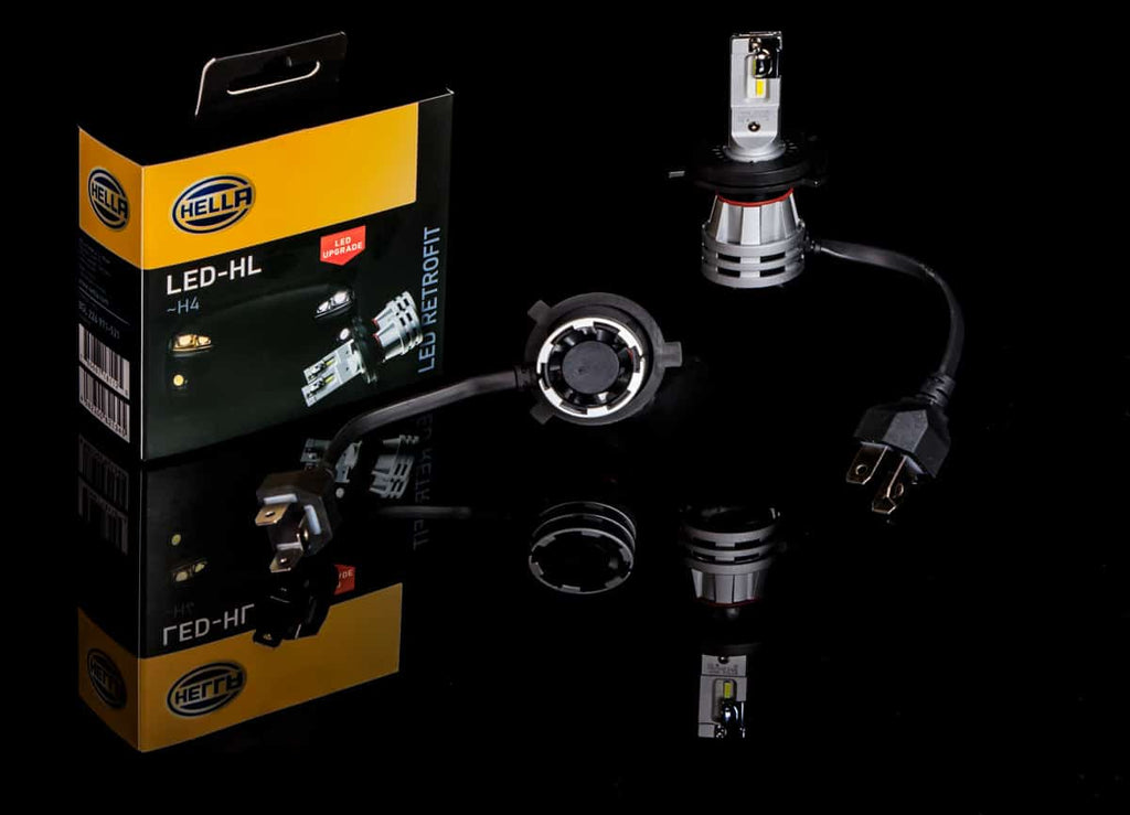 Hella H4 LED Headlight Bulbs Conversion Kit for Superior Night Driving