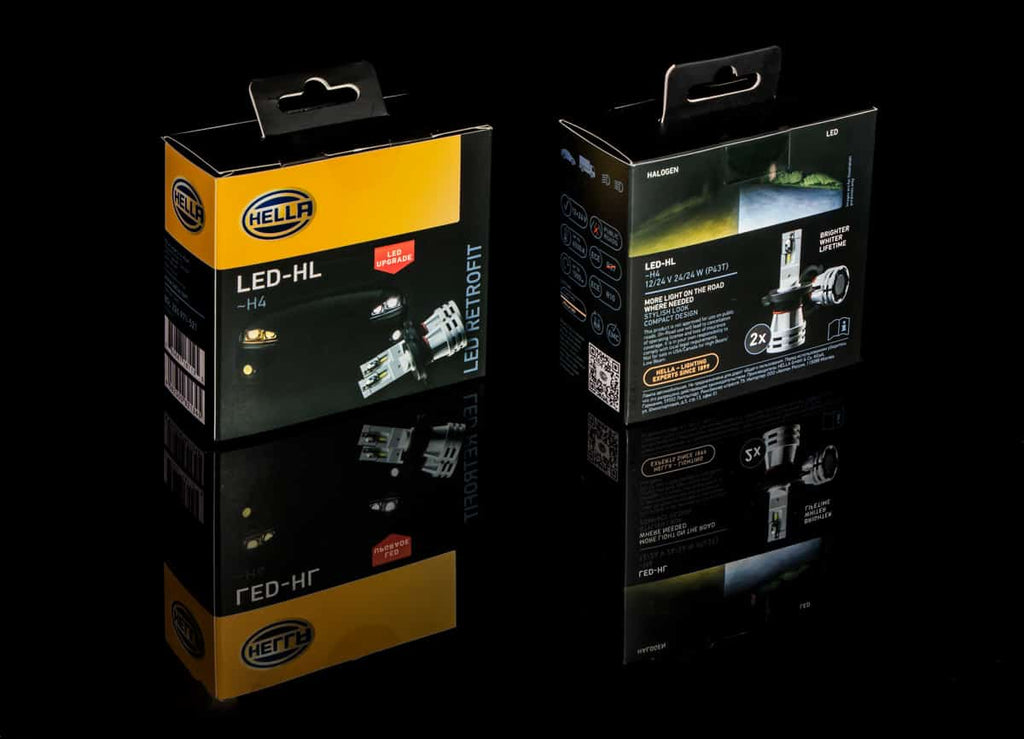 Hella H4 LED Headlight Bulbs Conversion Kit for Superior Night Driving