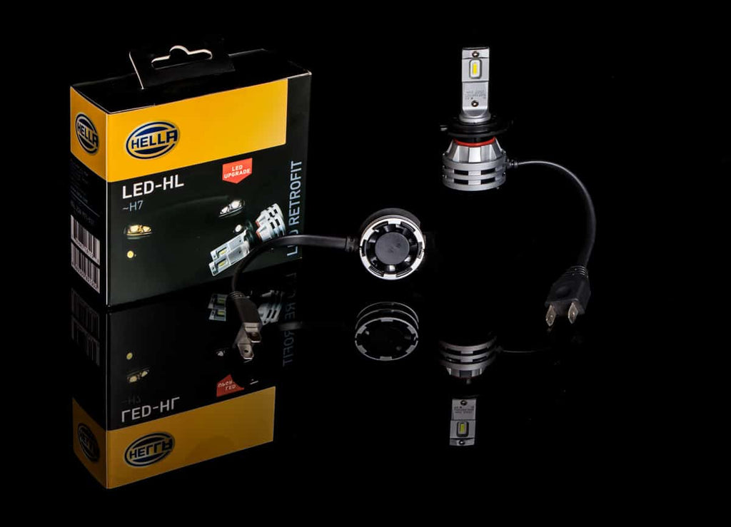 Hella H7 LED Headlight Conversion Kit - Brilliant White Light Upgrade Pair